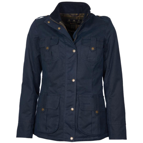 Navy Barbour Winter Defence Wax Jacket