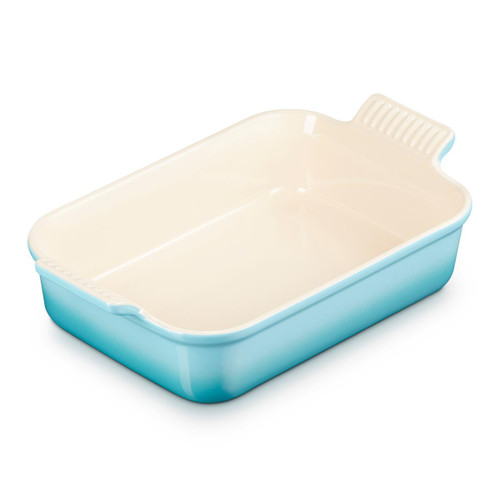 Le Creuset 26cm Stoneware Heritage Rectangular Dish Teal