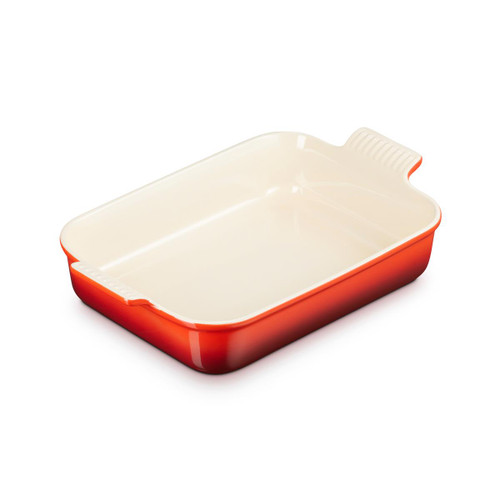 Le Creuset 32cm Stoneware Heritage Rectangular Dish Cerise