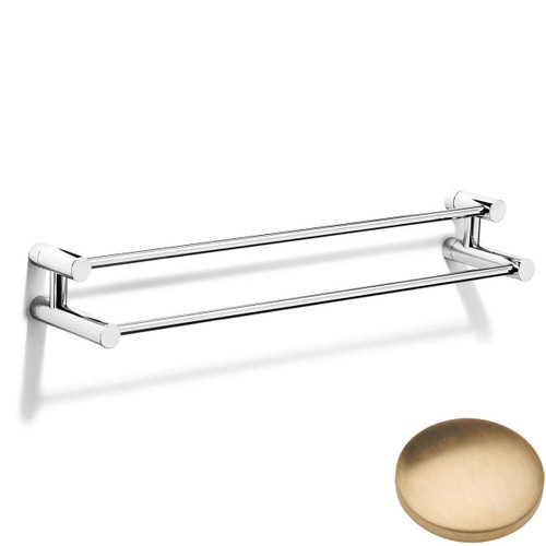 Brushed Gold Unlacquered Samuel Heath Xenon Double Towel Rail N5301