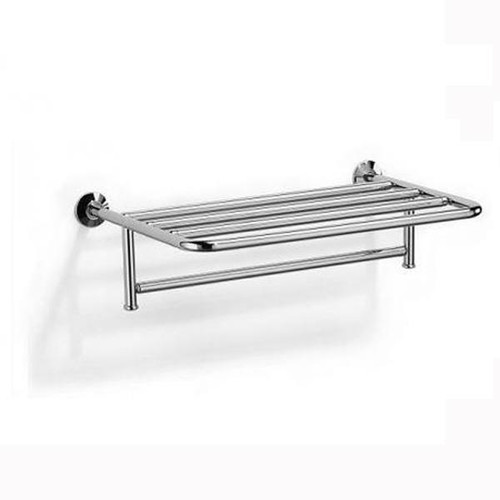 Chrome Plated Samuel Heath Novis Towel Shelf With Hanging Rail N9736-B Chrome Plated Samuel Heath Novis Towel Shelf With Hanging Rail N9736-B