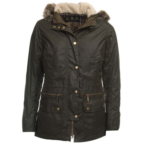 barbour wax hooded jacket womens