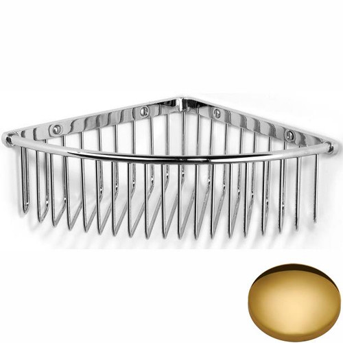 Polished Brass Samuel Heath Deep Corner Shower Basket N151