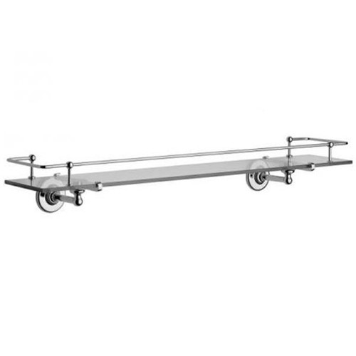 Chrome Plated Samuel Heath Glass Shelf Chrome Plated Samuel Heath Glass Shelf