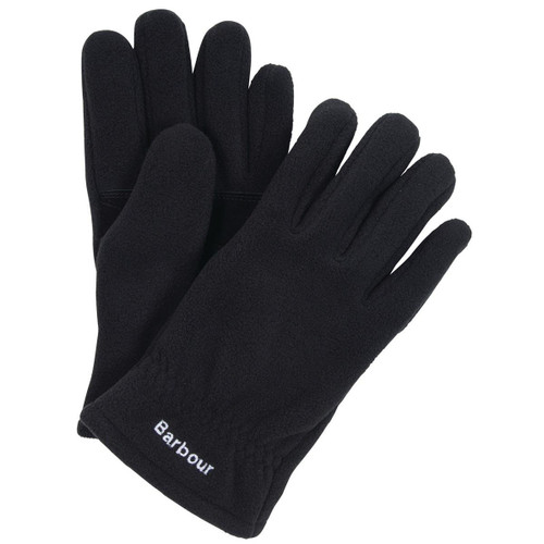 Black Barbour Mens Coalford Fleece Gloves