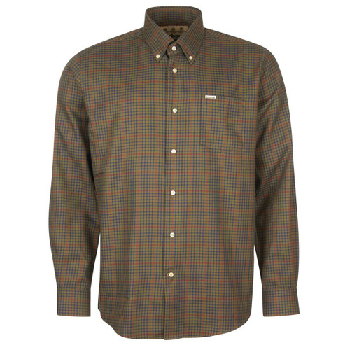 Olive Barbour Mens Henderson Thermo Weave Shirt