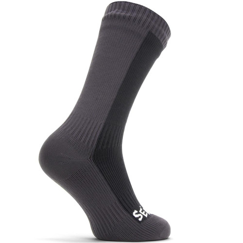 Black/Grey SealSkinz Waterproof Cold Weather Mid Length Socks
