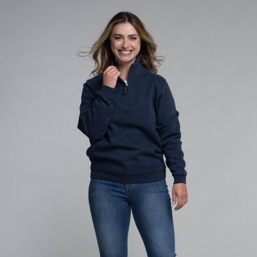 Navy Schoffel Womens 1/4 Zip Sweatshirt