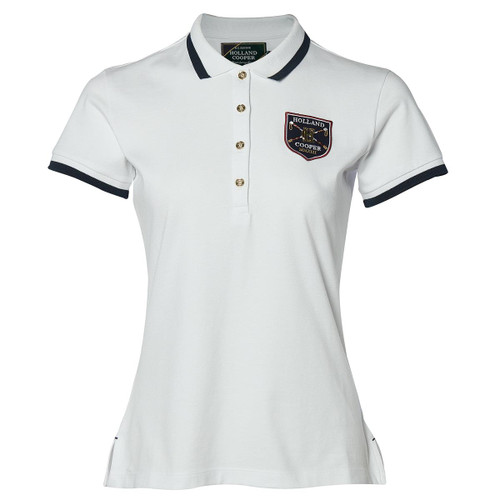 White Holland Cooper Womens Classic Polo Shirt White Holland Cooper Womens Classic Polo Shirt