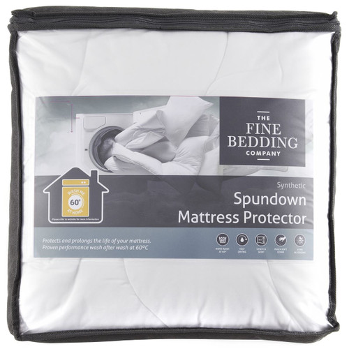 The Fine Bedding Company Spundown Mattress Protector packaging