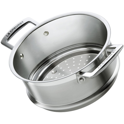 Le Creuset 20cm 3 Ply Stainless Steel Steamer Le Creuset 20cm 3 Ply Stainless Steel Steamer