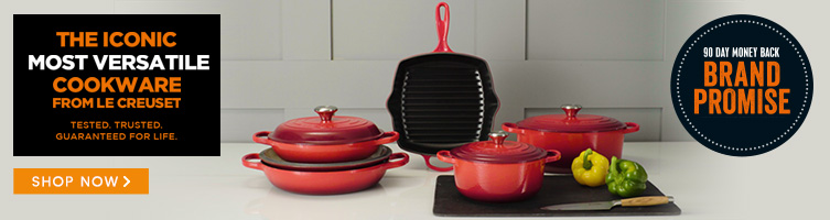 Covered by Le Creuset's 90-day money-back brand promise