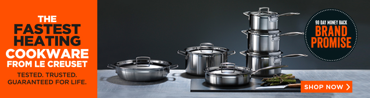 Covered by Le Creuset's 90-day money-back brand promise