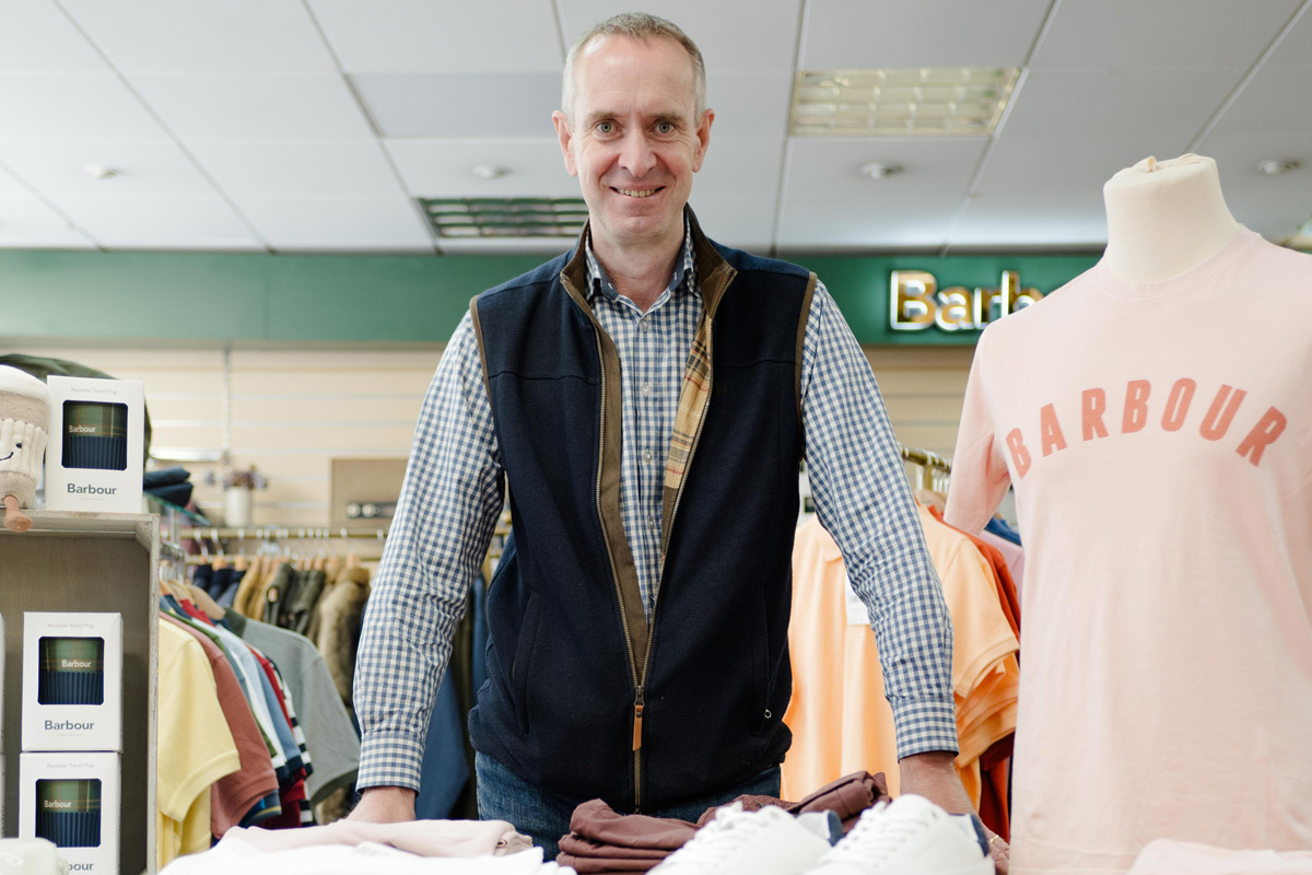 John Jones in the Philip Morris & Son shop