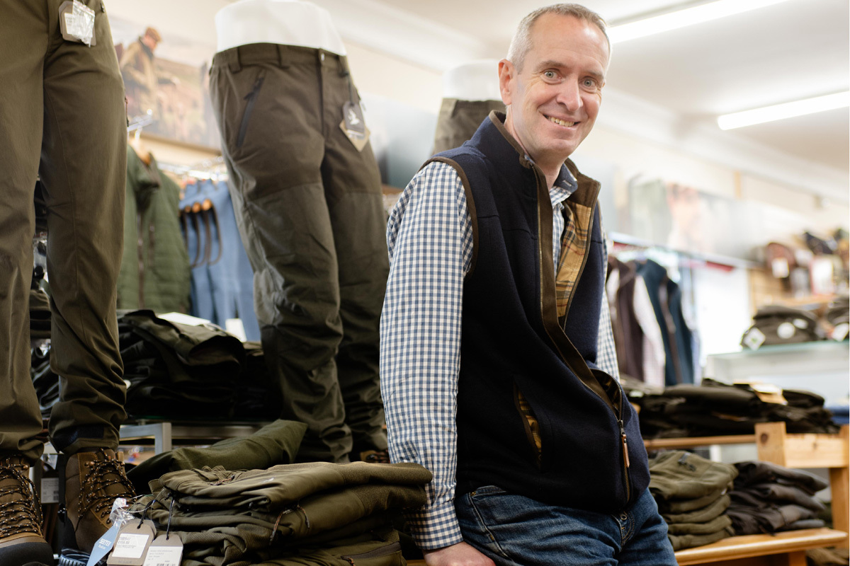 John Jones in the shop