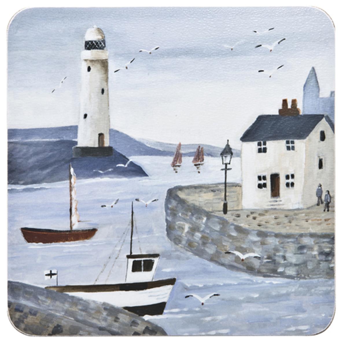 Denby Coastal Lighthouse Set Of 6 Coasters