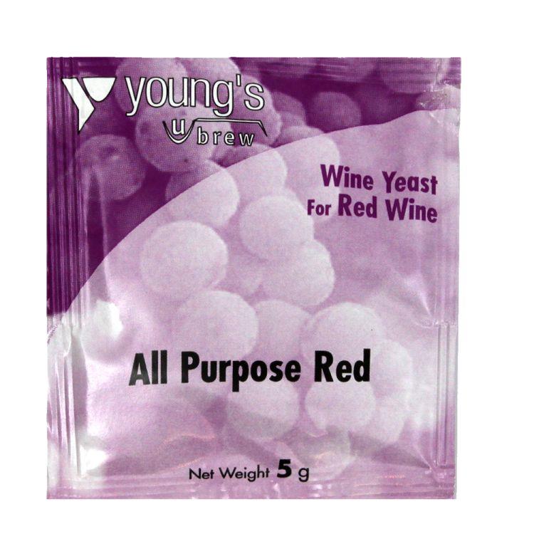 Youngs 5g All Purpose Red Wine Yeast Sachet