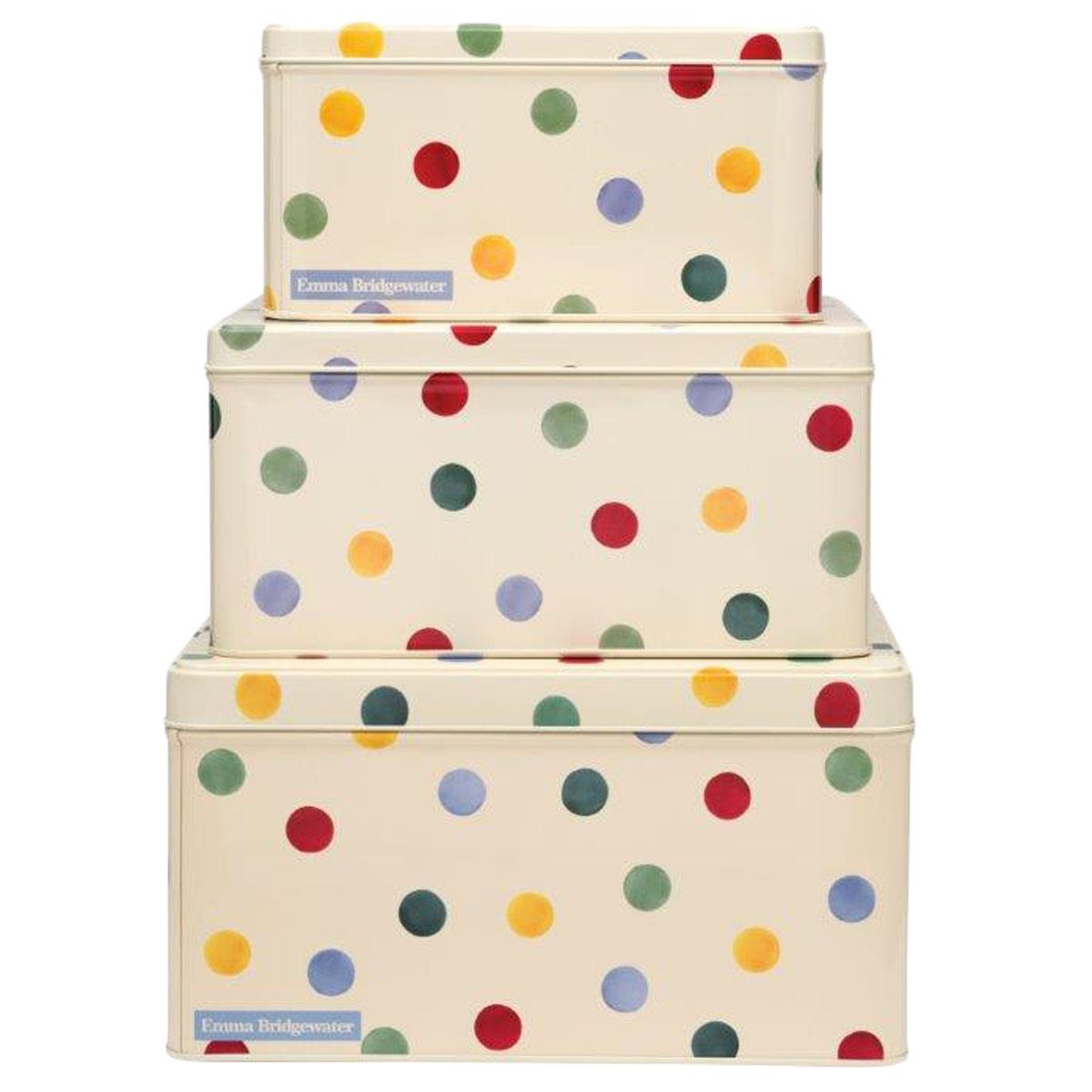 Emma Bridgewater Polka Dot Set Of 3 Rectangular Cake Tins