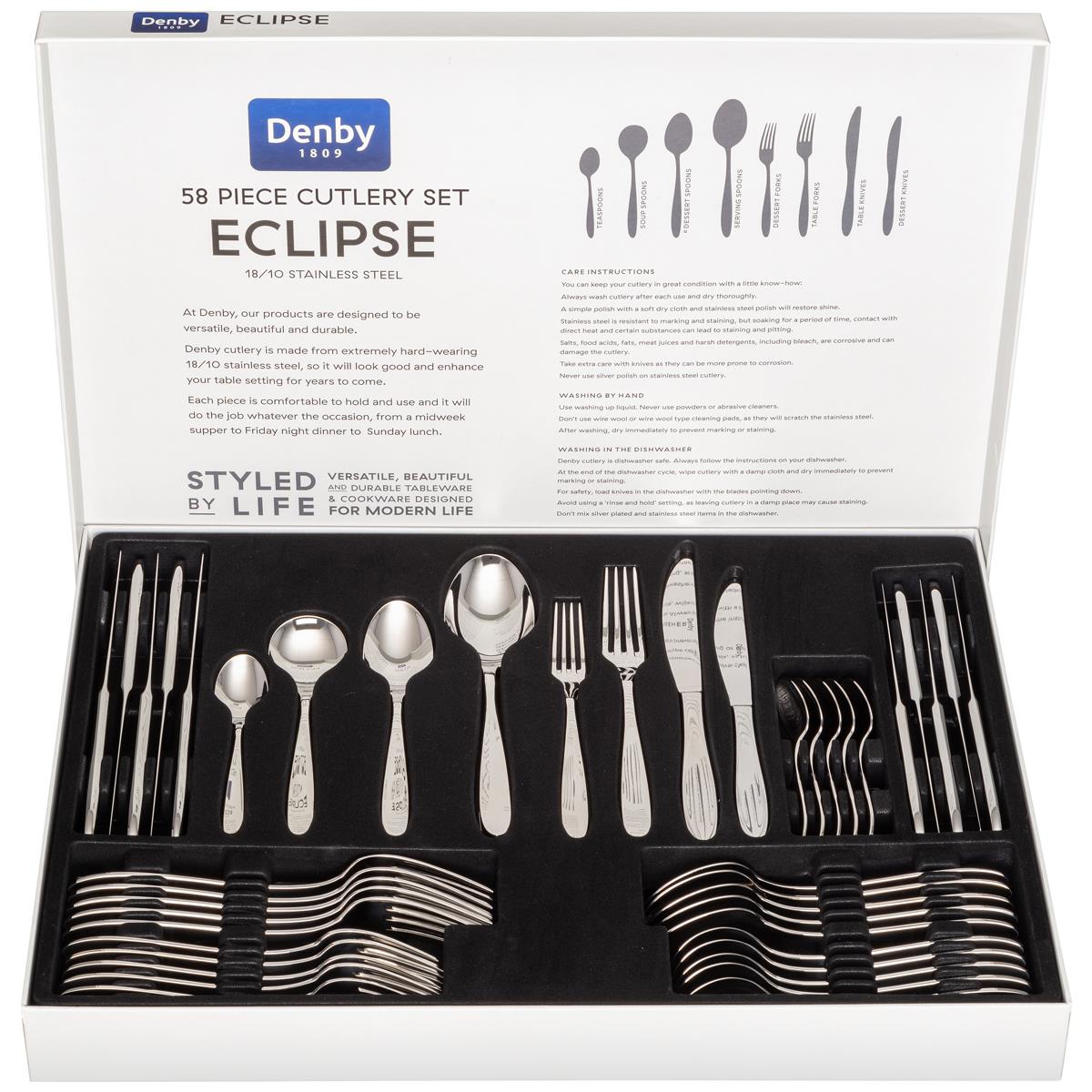 Denby Eclipse 58 Piece Cutlery Set