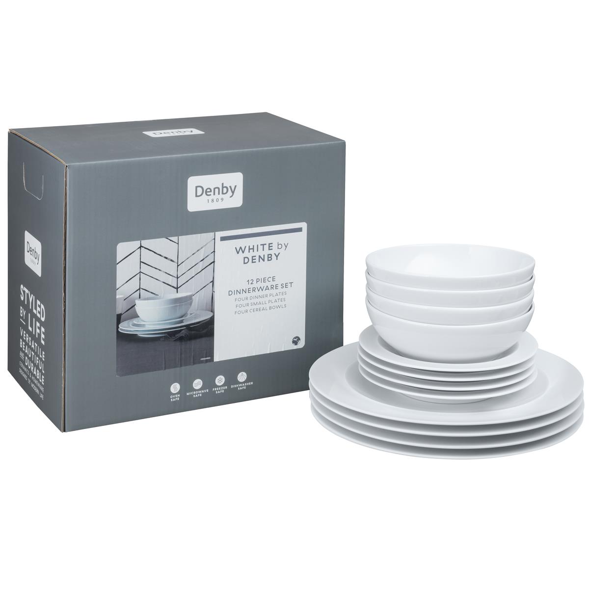 Denby White By Denby 12 Piece Tableware Set