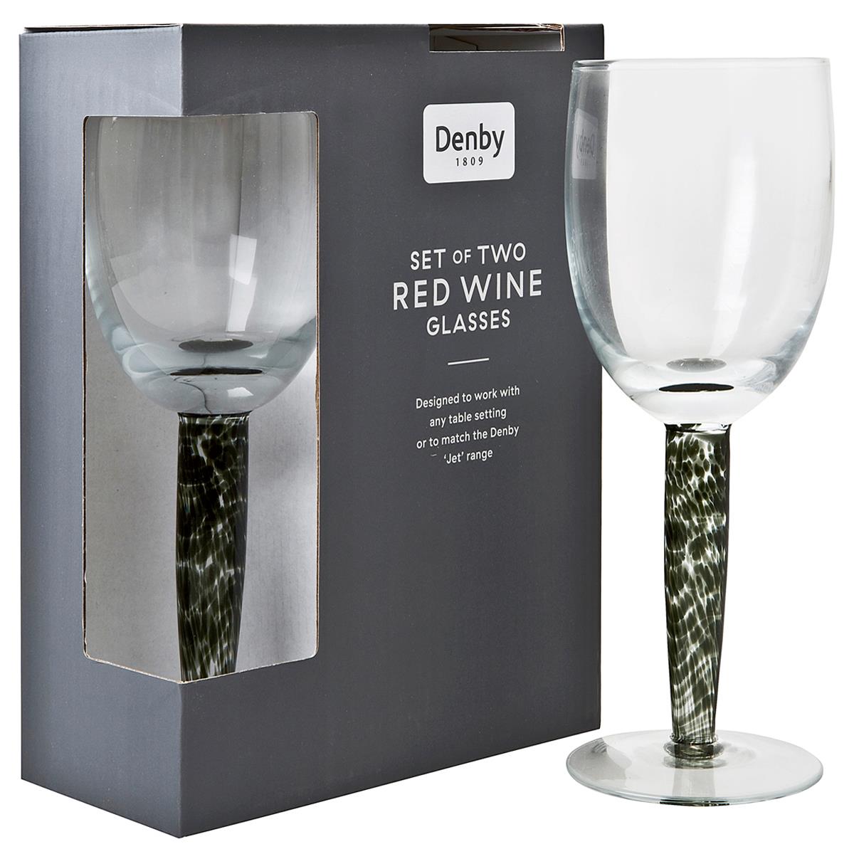 Denby Jet Red Wine Glass Pack Of 2 Denby Jet Red Wine Glass Pack Of 2