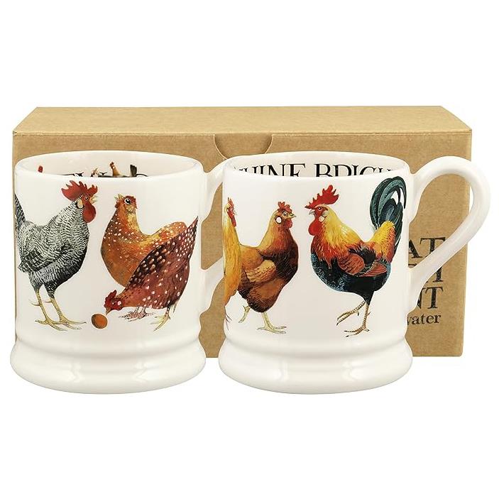 Emma Bridgewater Rise & Shine Set Of 2 Half Pint Mugs