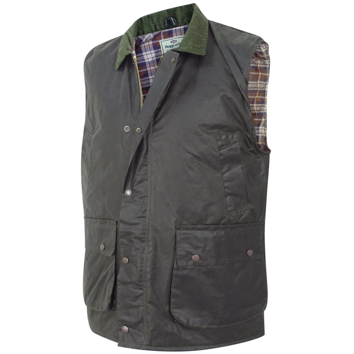 Hoggs Of Fife Mens Padded Waxed Waistcoat