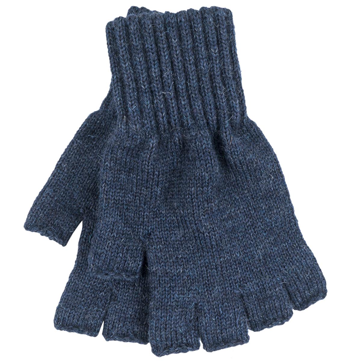 Barbour Mens Knitted Lambswool Fingerless Gloves