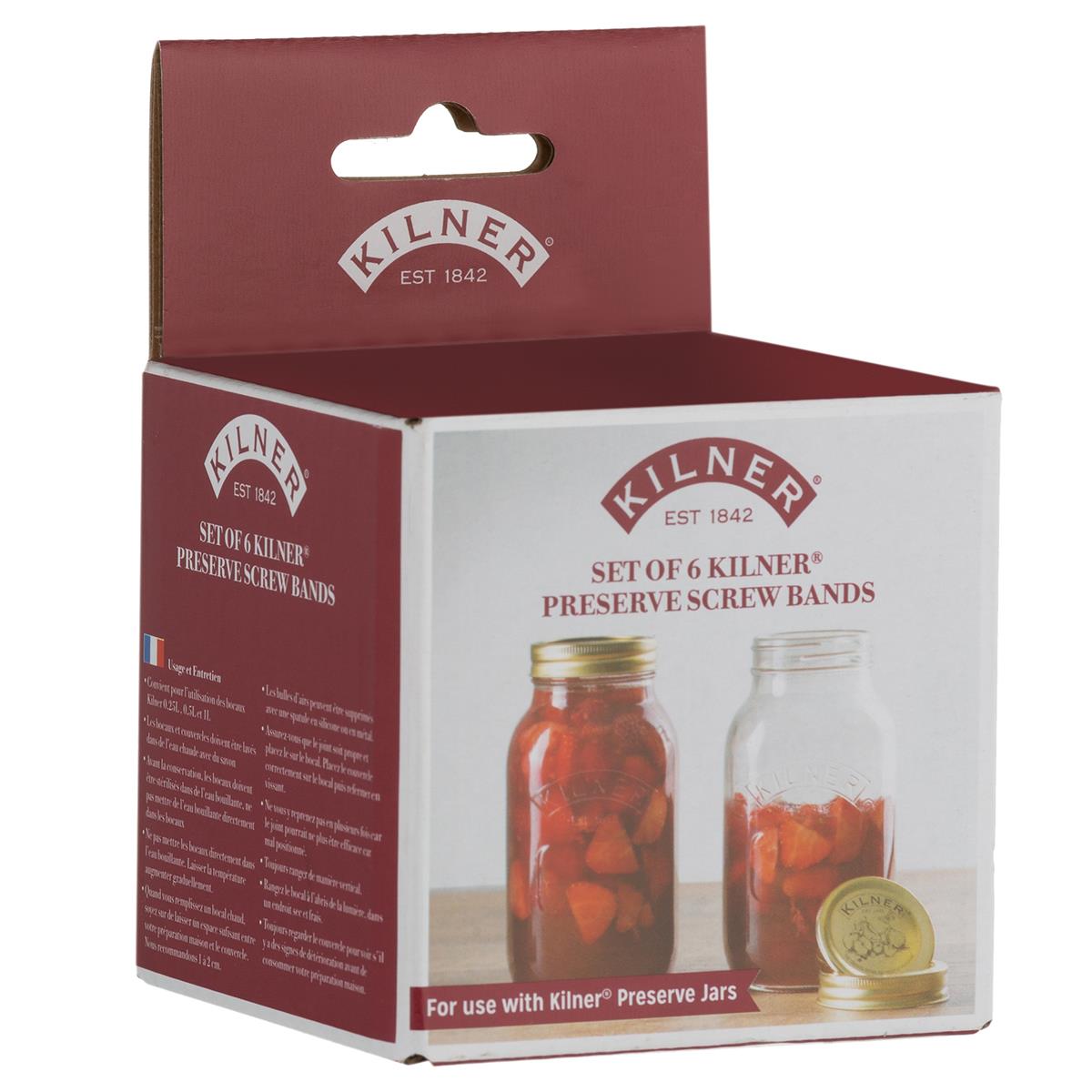 Kilner Set of 6 Preserve Jar Screw Bands