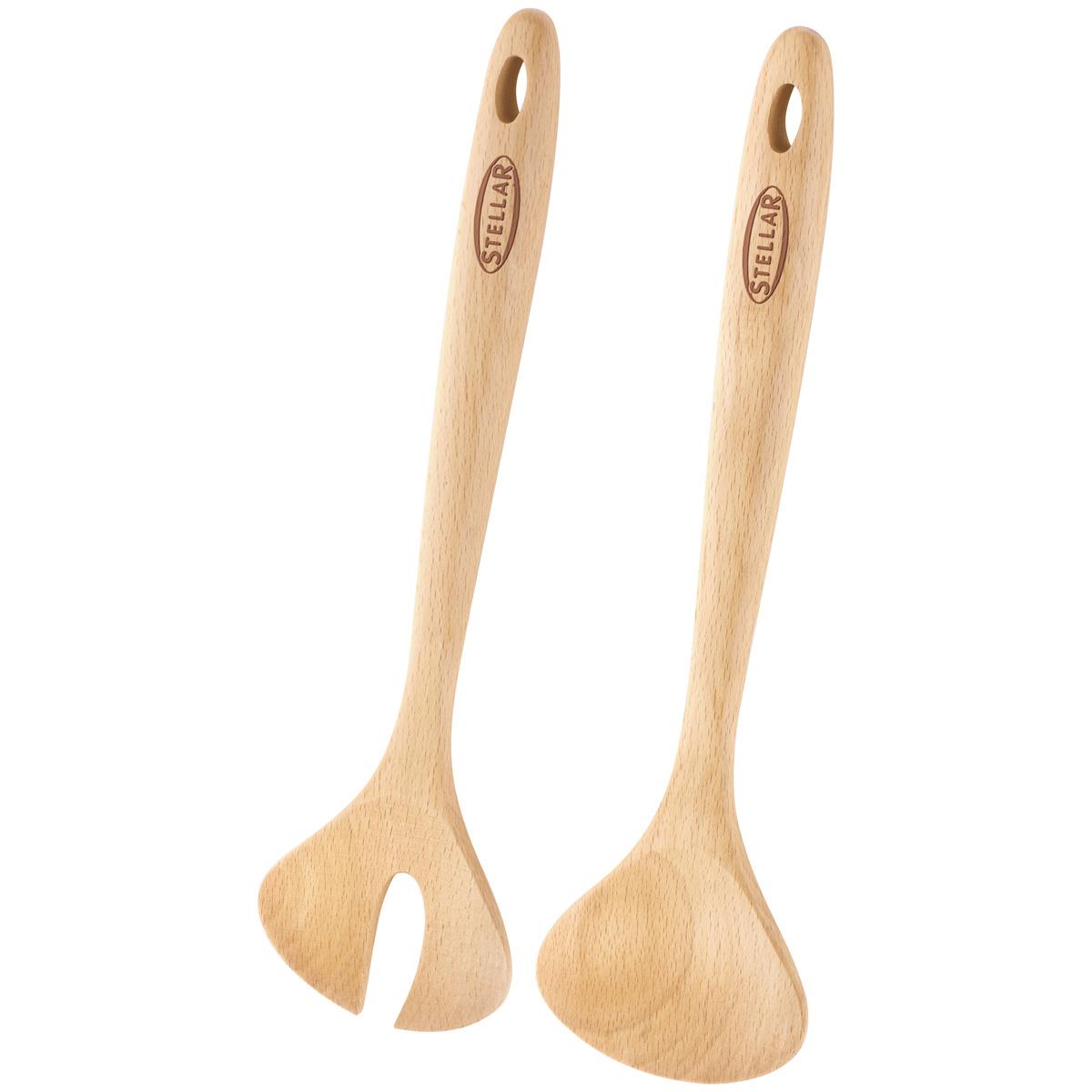 Stellar Beech Tools 2 Piece Salad Server Set Stellar Beech Tools 2 Piece Salad Server Set