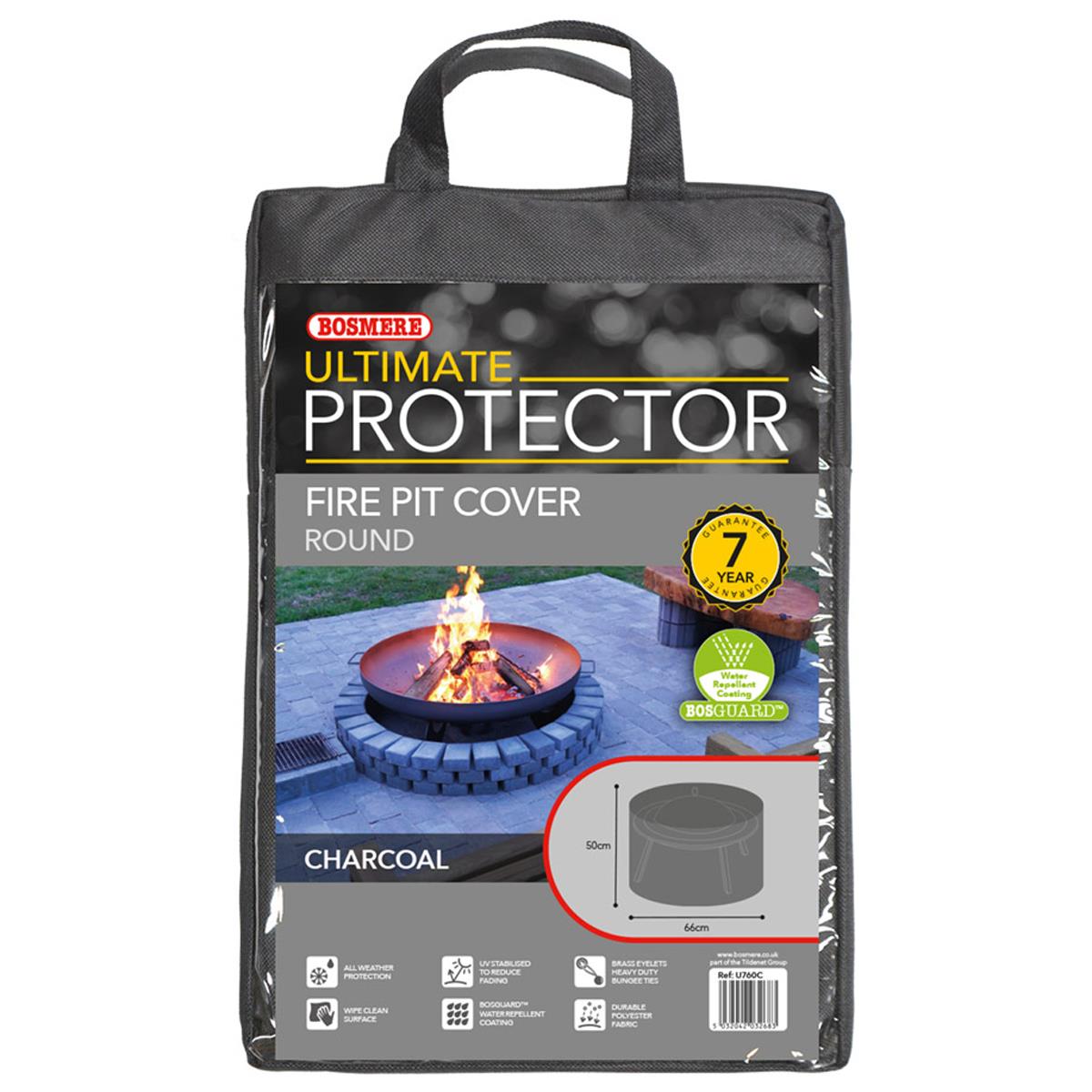 Bosmere Ultimate Protector Round Fire Pit Cover
