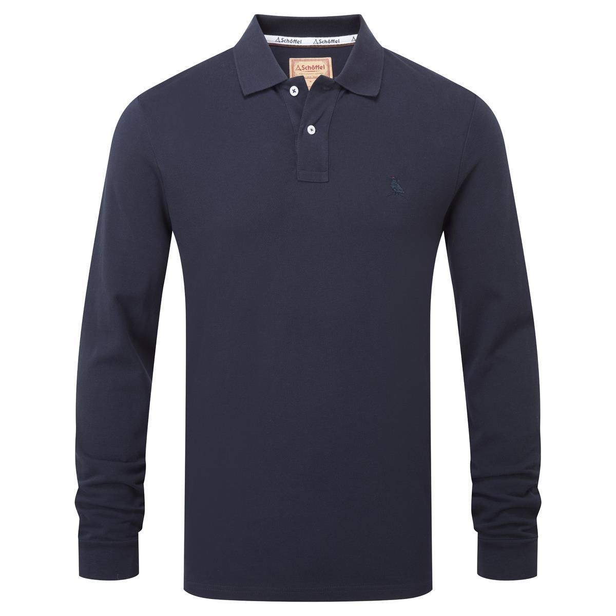 Schoffel Mens St Ives Long Sleeve Polo Shirt