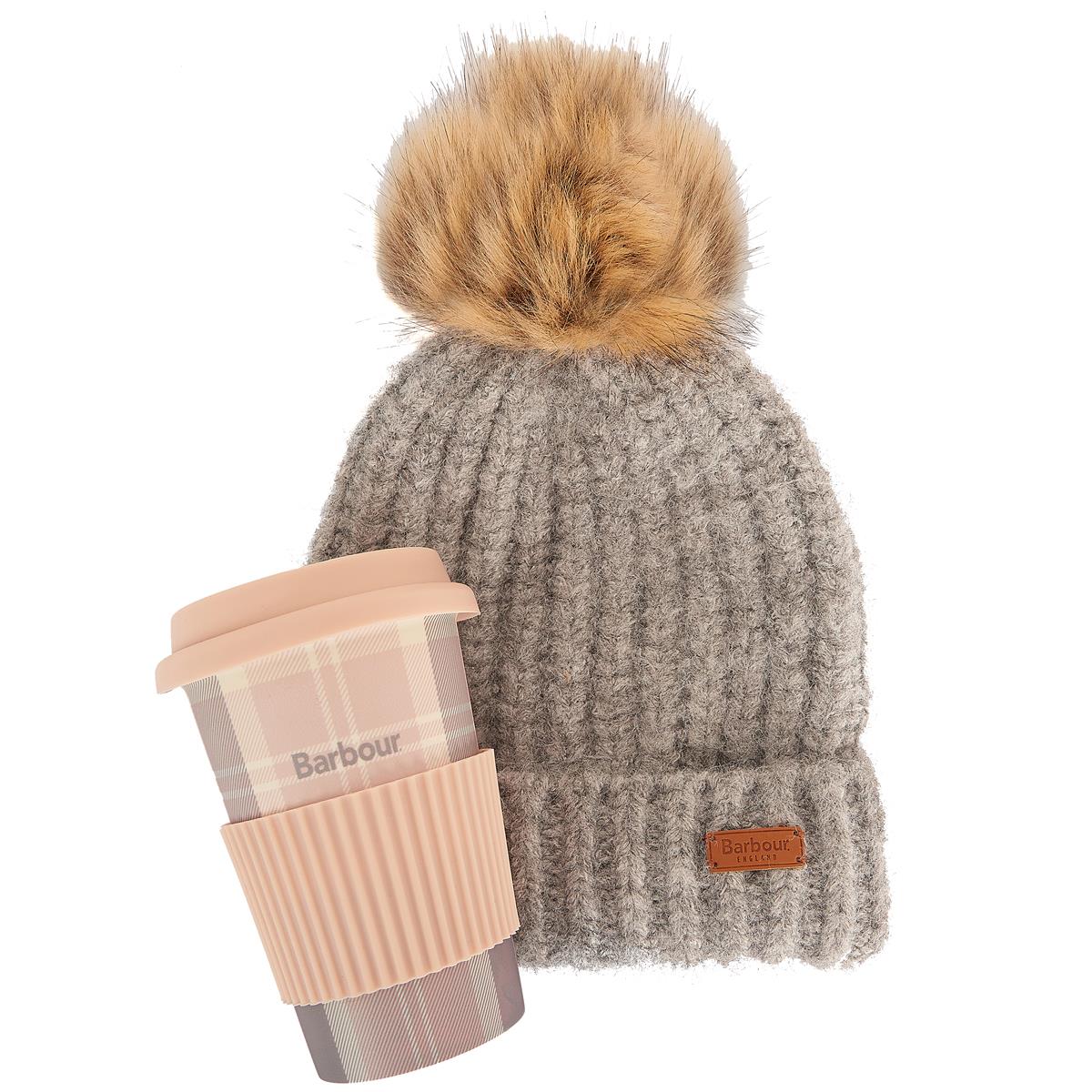 Barbour Travel Mug & Beanie Set