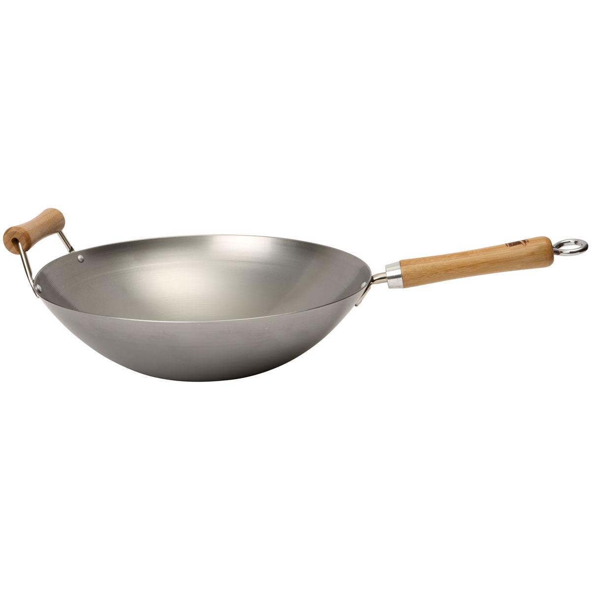 School of Wok 36cm Uncoated Carbon Steel Wok