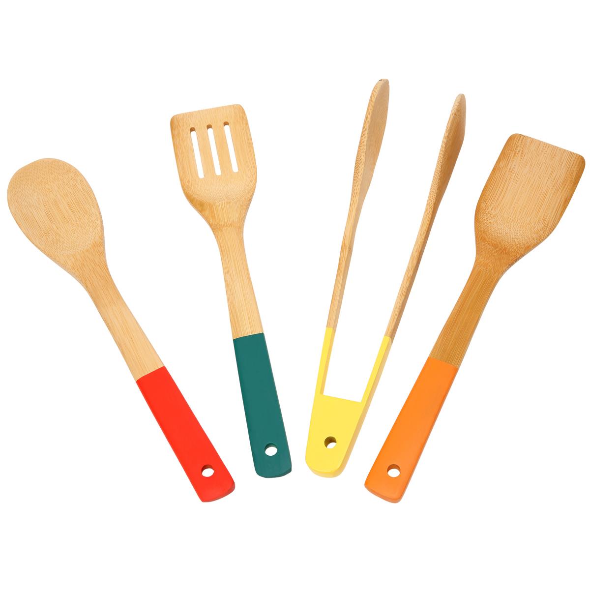 School of Wok Set of 4 Bamboo Tools