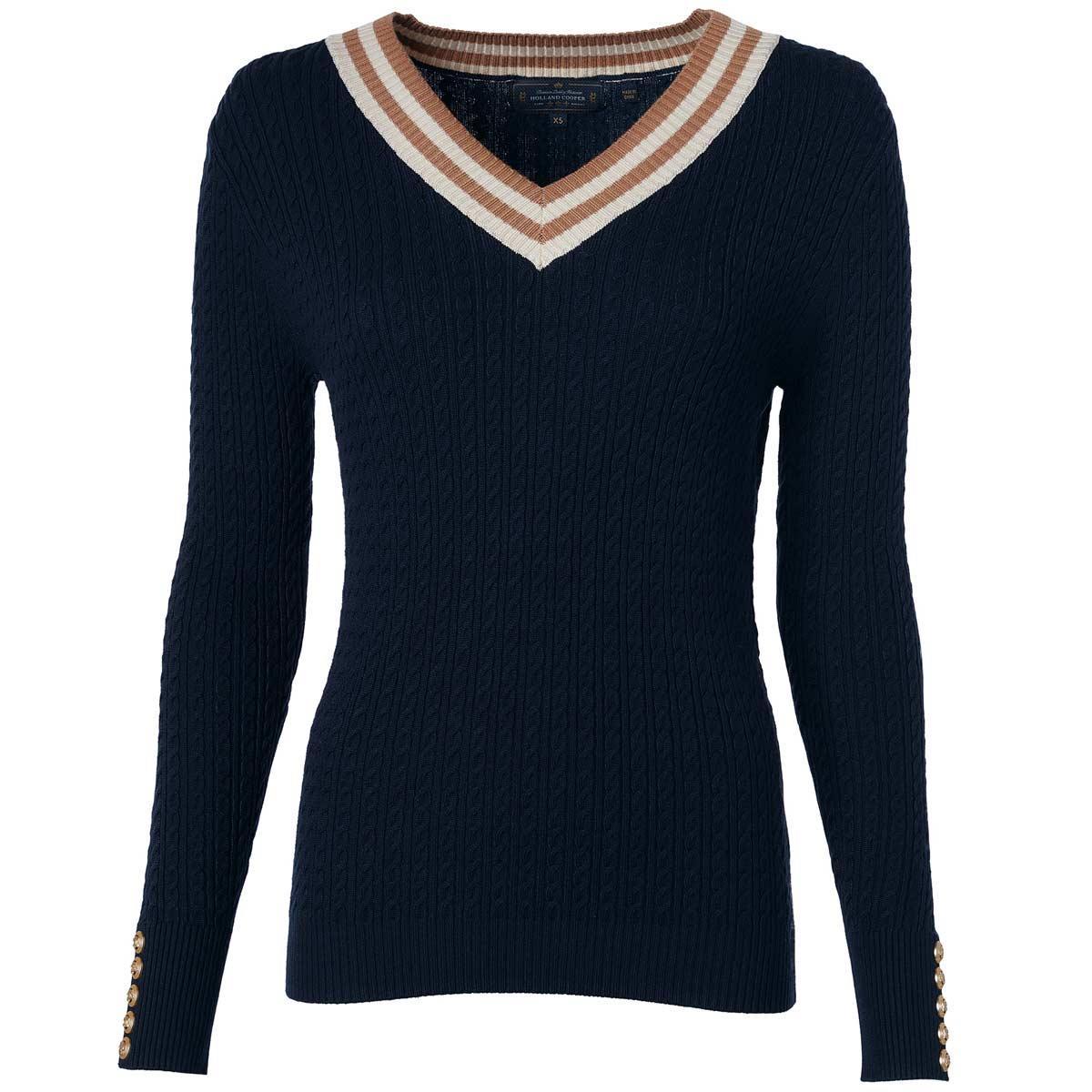 Holland Cooper Womens Zoe V-Neck Knitted Jumper