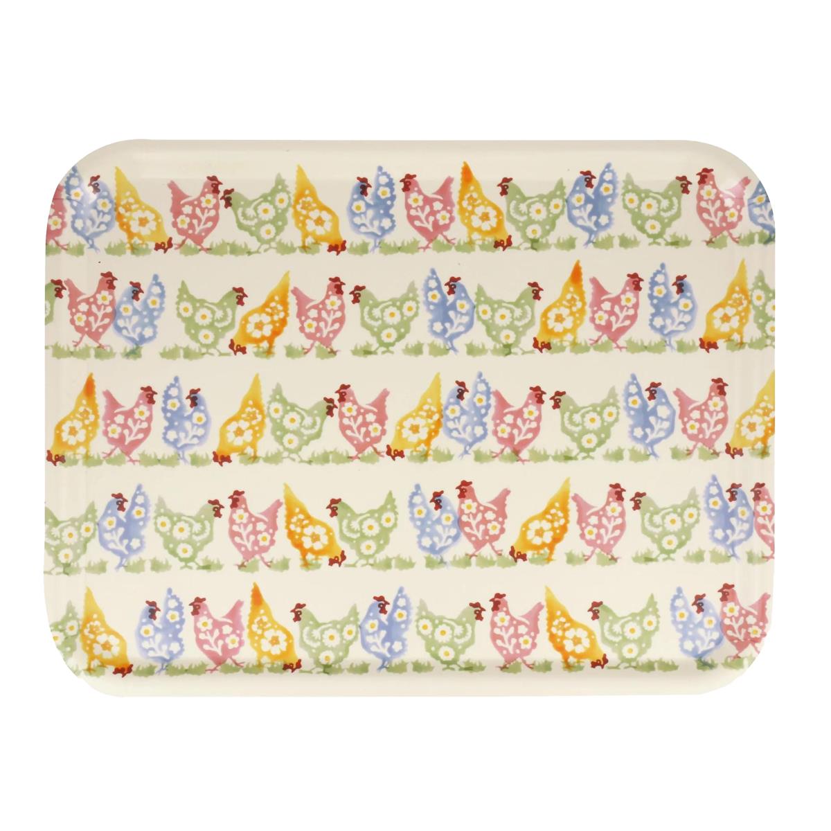 Emma Bridgewater Polka Chicken Rectangular Birch Tray