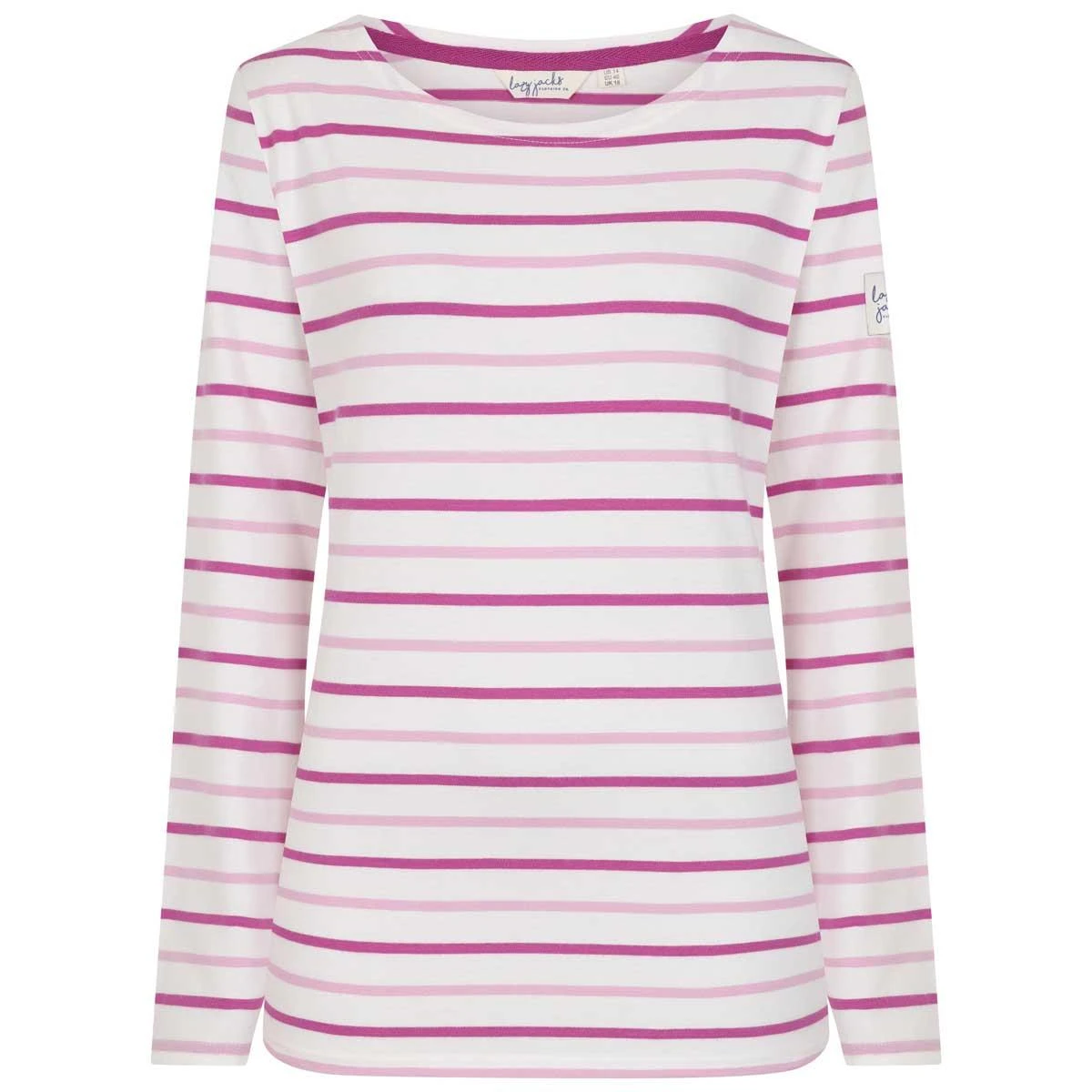 Lazy Jacks Womens LJ97 Striped Breton Top
