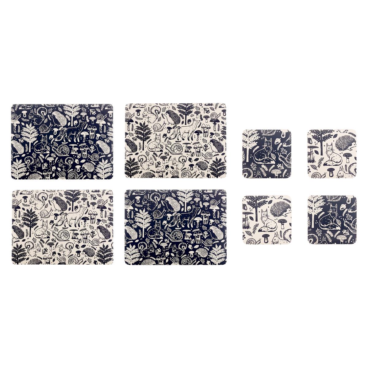 Price and Kensington Woodland Placemat And Coaster 8 Piece Set