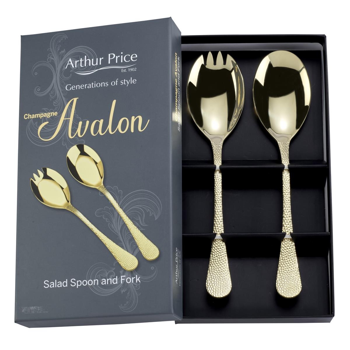 Arthur Price Champagne Avalon Pair of Salad Servers Arthur Price Champagne Avalon Pair of Salad Servers