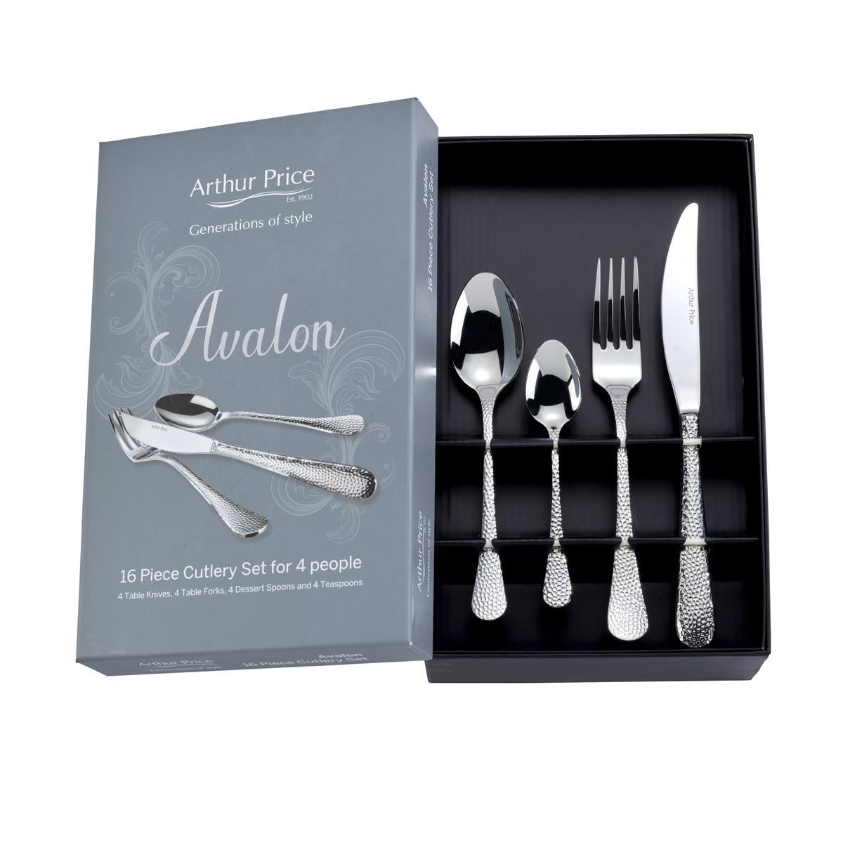 Arthur Price Stainless Steel Avalon 16 Piece Cutlery Set