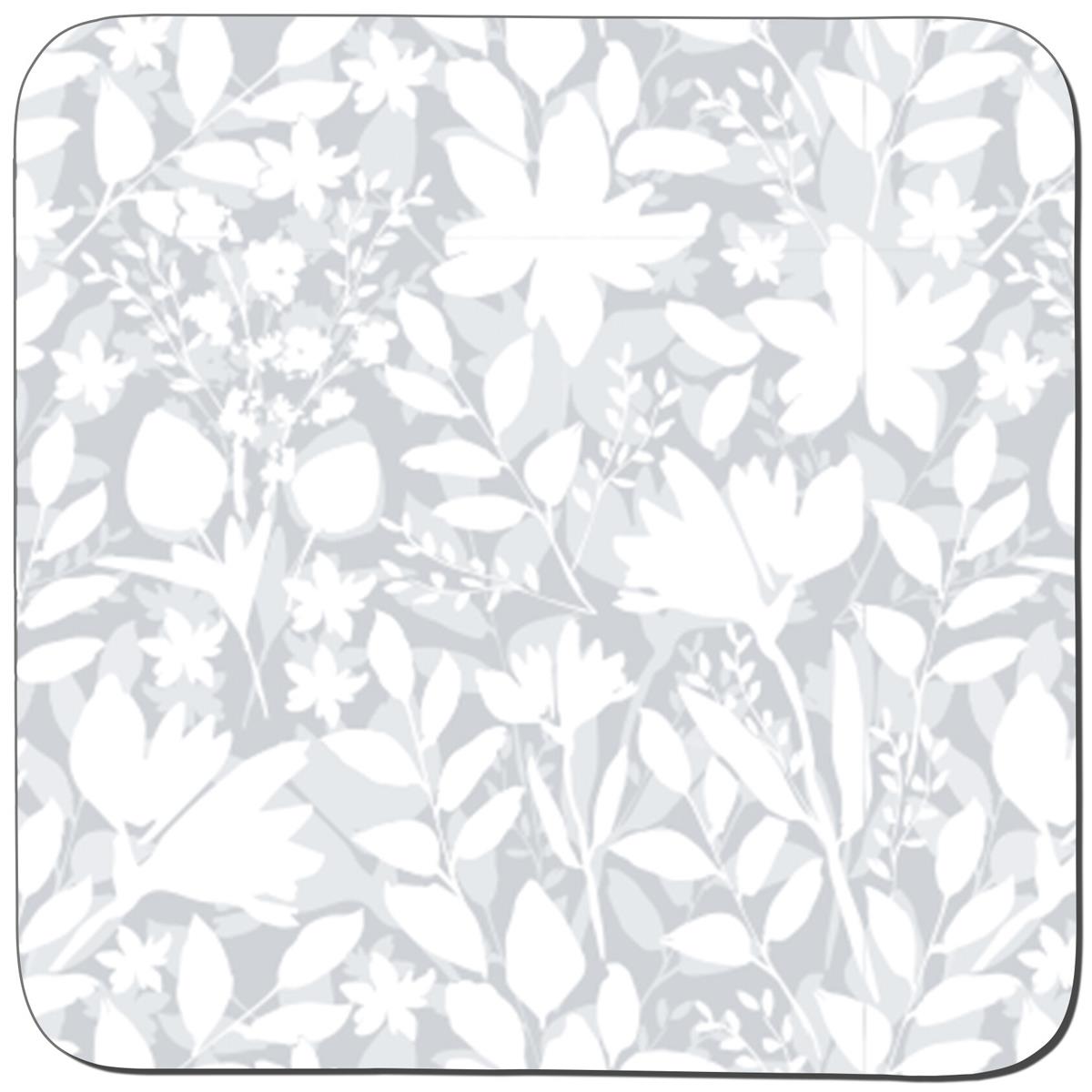 Denby Set of 6 Grey Floral Coasters Denby Set of 6 Grey Floral Coasters