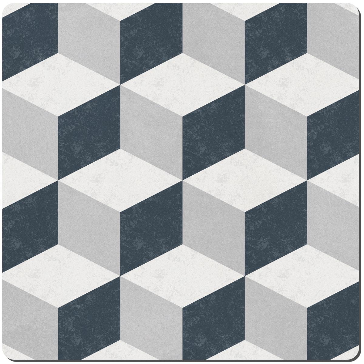 Denby Set of 6 Grey Geometric Square Placemats