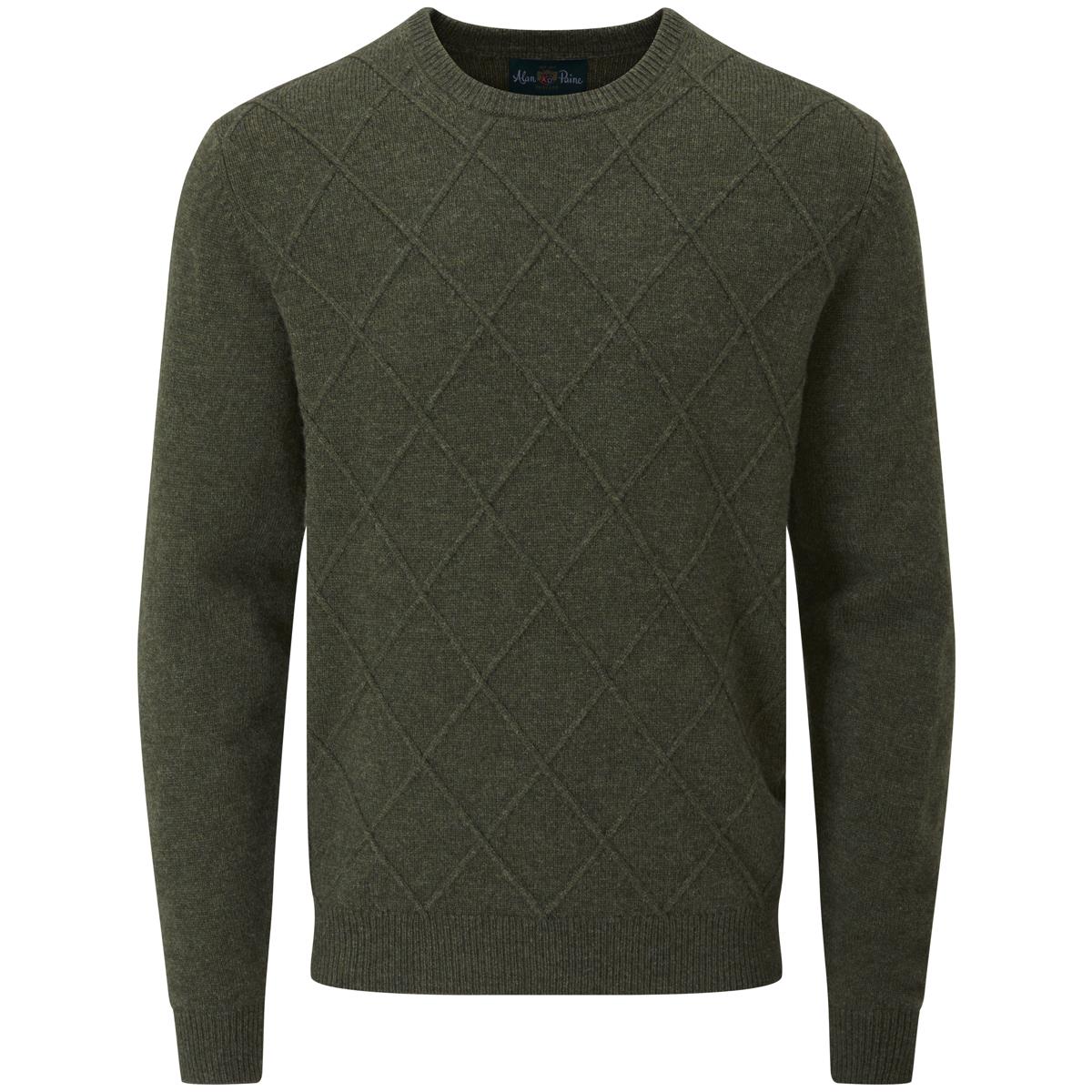 Alan Paine Mens Riddell Diamond Textured Jumper