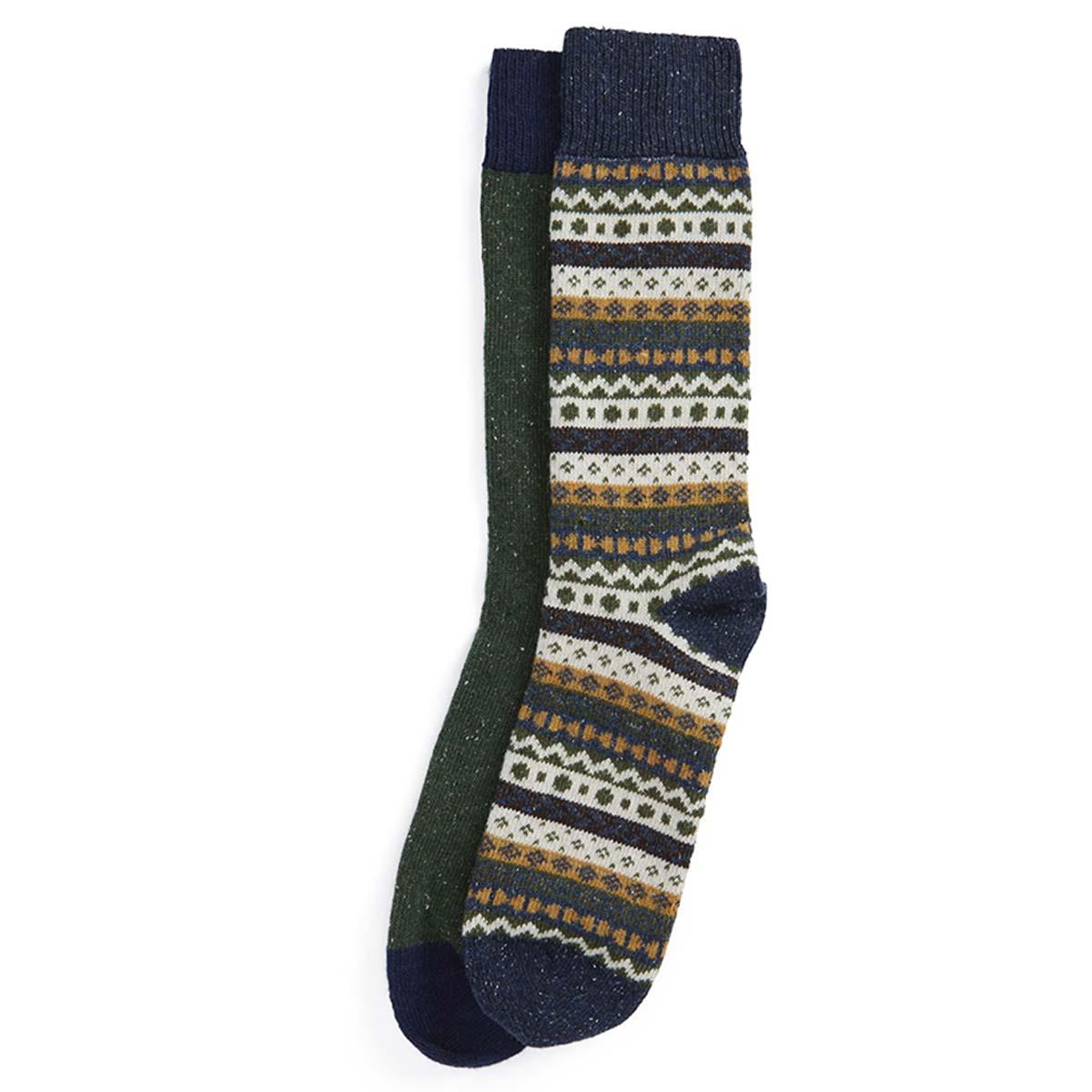 Barbour Mens Fair Isle Sock 2 Pack