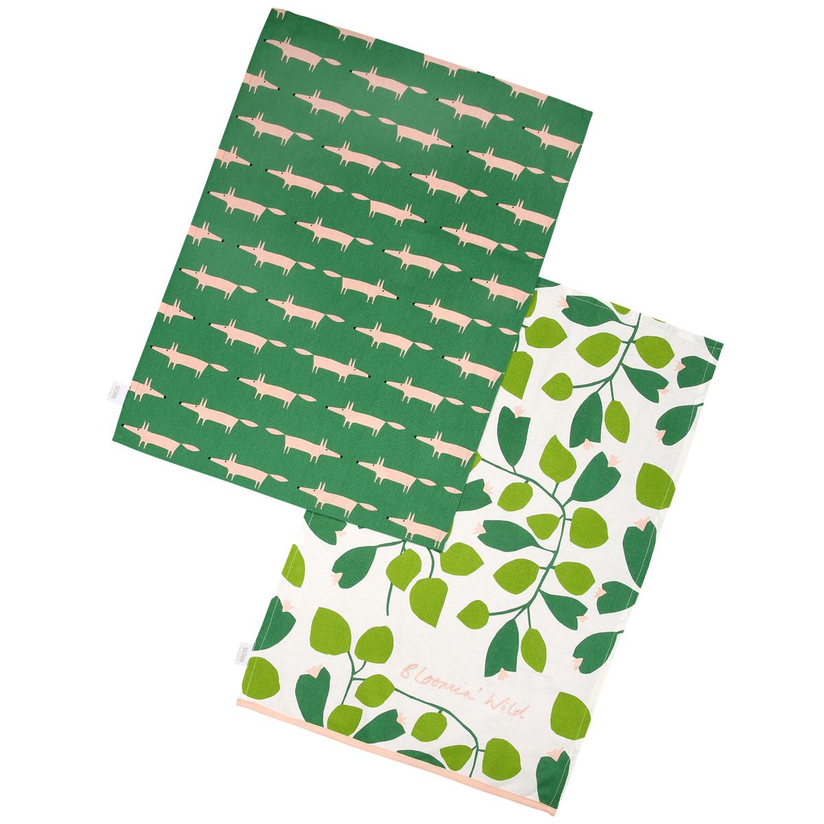 Scion Living Mr Fox Set of 2 Tea Towels