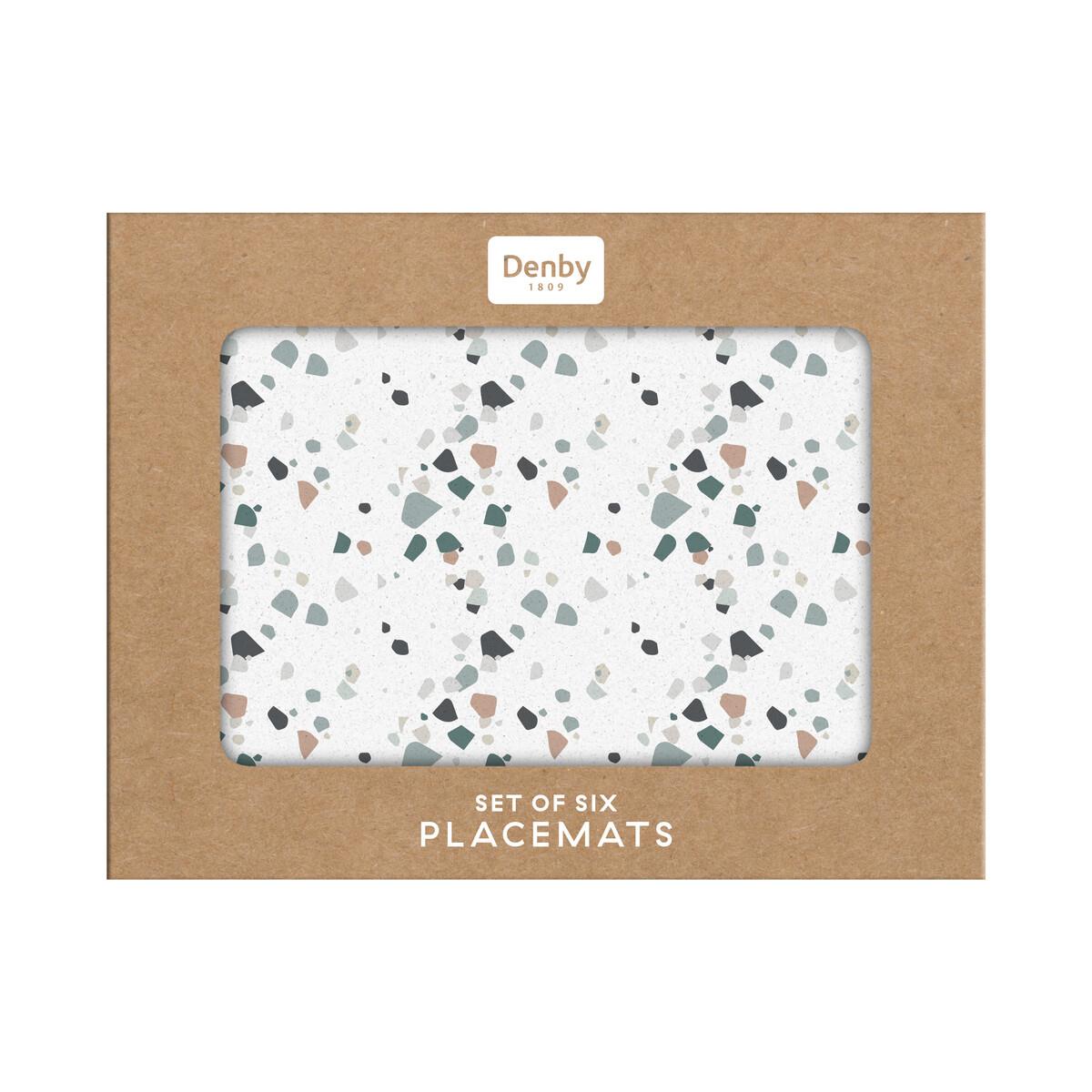 Denby Set of 6 Terrazzo Effect Neutrals Placemats