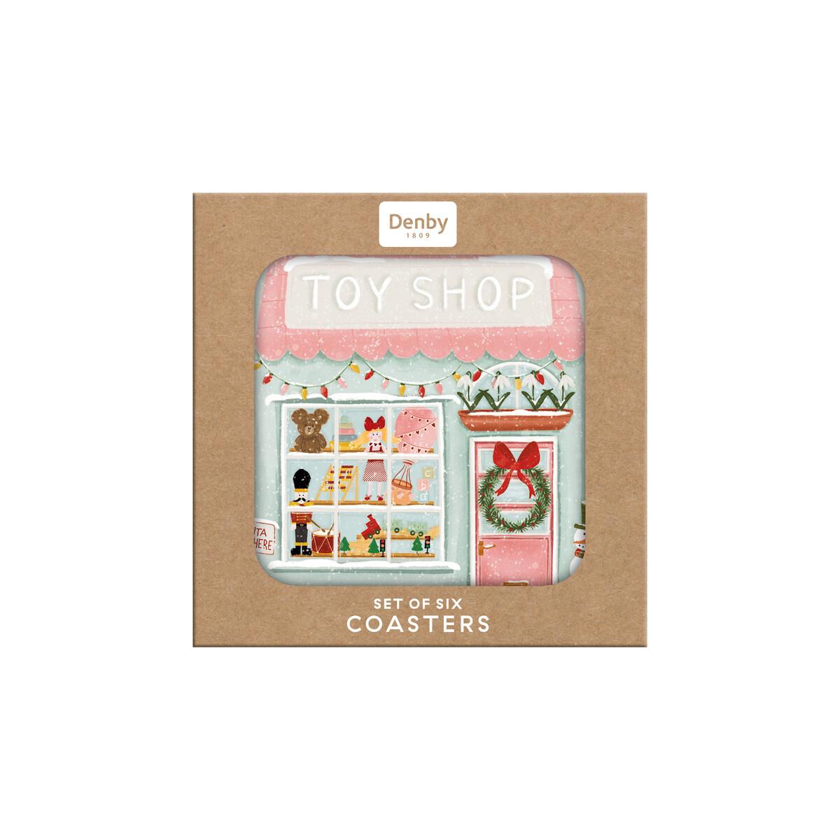 Denby Christmas Village Set Of 6 Coasters