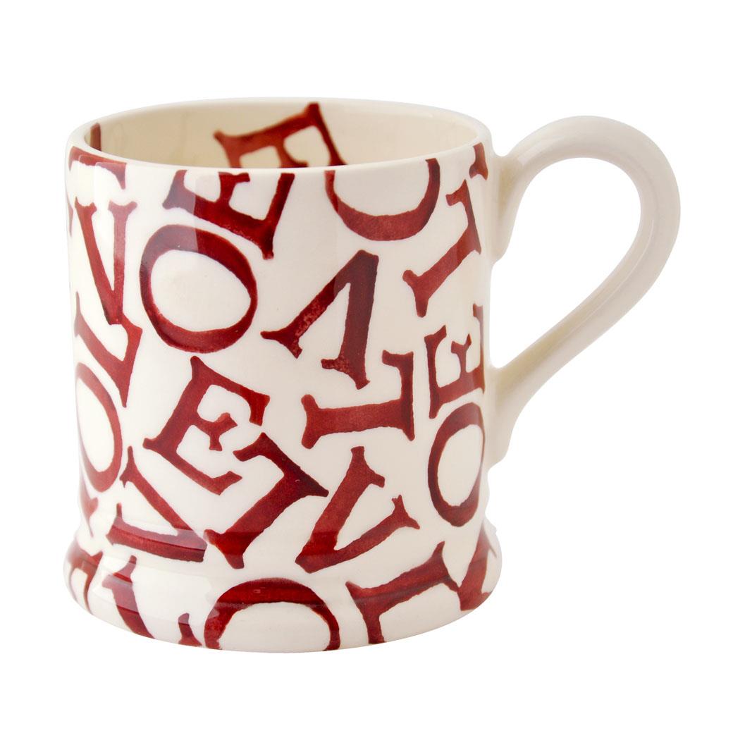 Emma Bridgewater L.O.V.E Polka Red Half Pint Mug