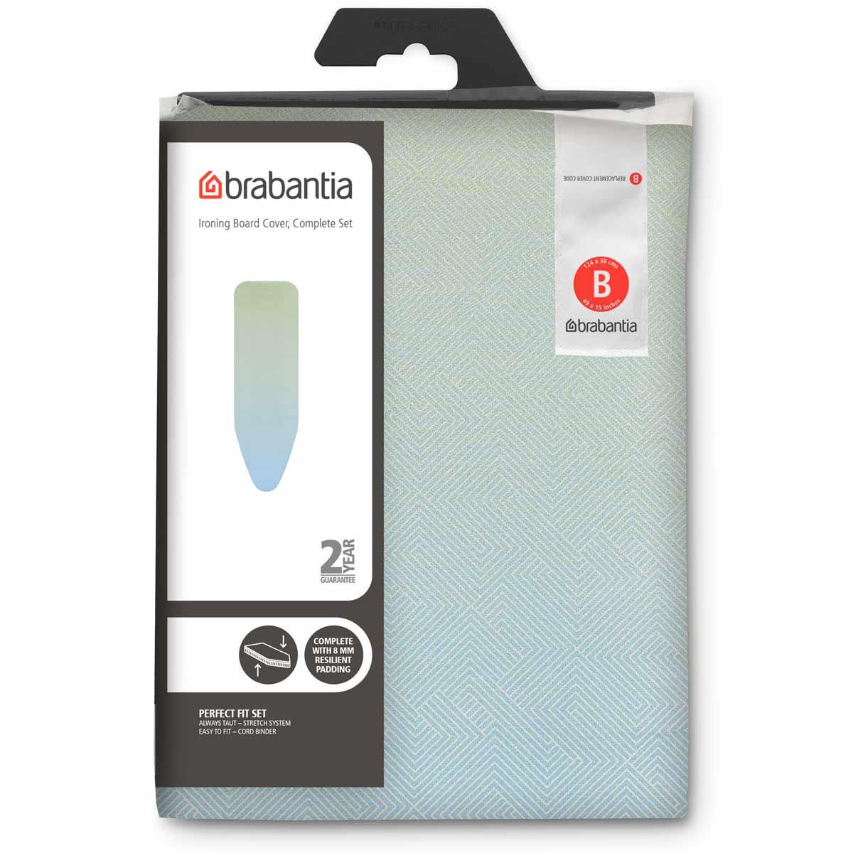 Brabantia Ironing Board Cover B 124x38cm 8mm Foam Assorted Designs